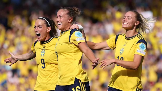 L'équipe suédoise était finaliste des derniers JO et partira favorites de ce quart (photo UEFA)