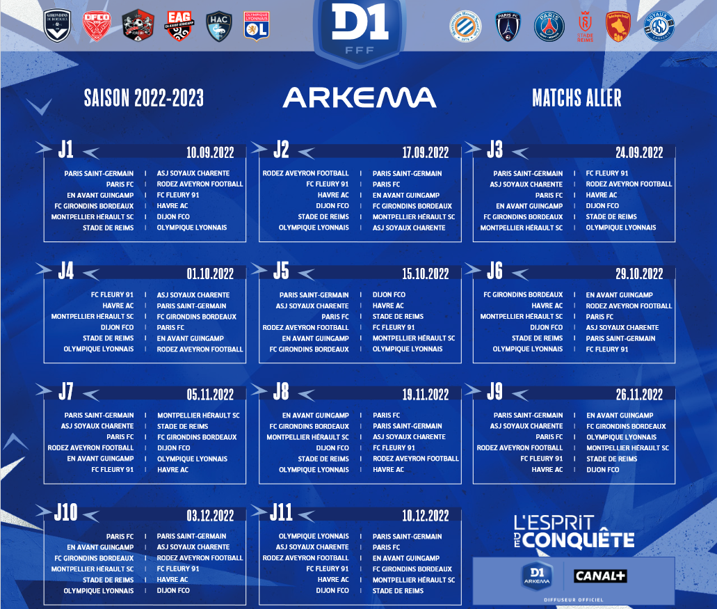 #D1Arkema - Le calendrier des rencontres dévoilé