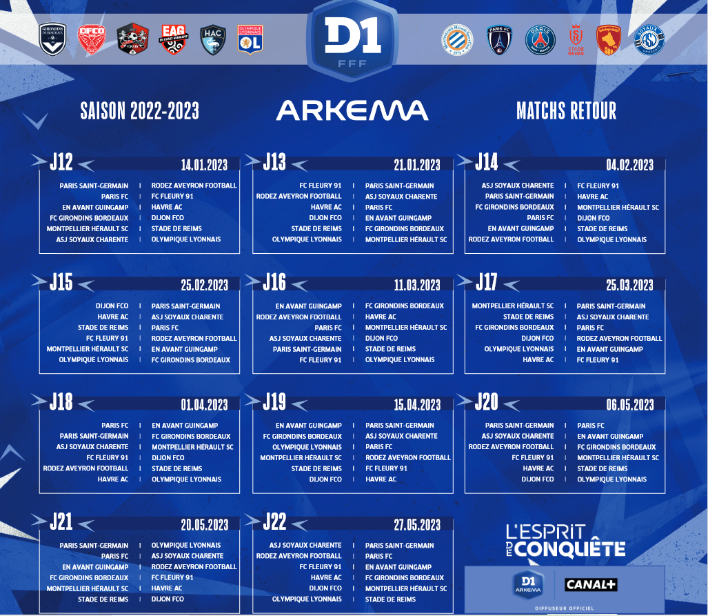 #D1Arkema - Le calendrier des rencontres dévoilé