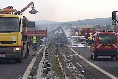 Le trafic a été très perturbé dimanche près de Montpellier (photo Vinci Autoroute) Le trafic a été très perturbé dimanche près de Montpellier (photo Vinci Autoroute)