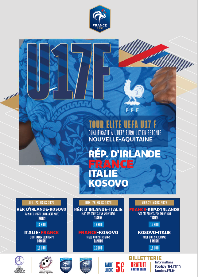 #U17F - Deuxième tour de qualification : l'ITALIE pour débuter