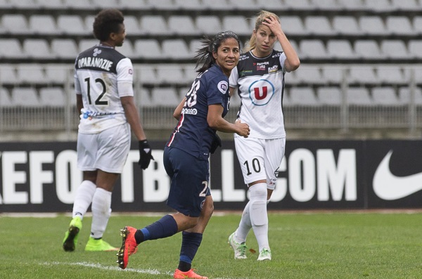 Shirley Cruz a marqué le premier but du PSG (photo E Baledent/LMP)
