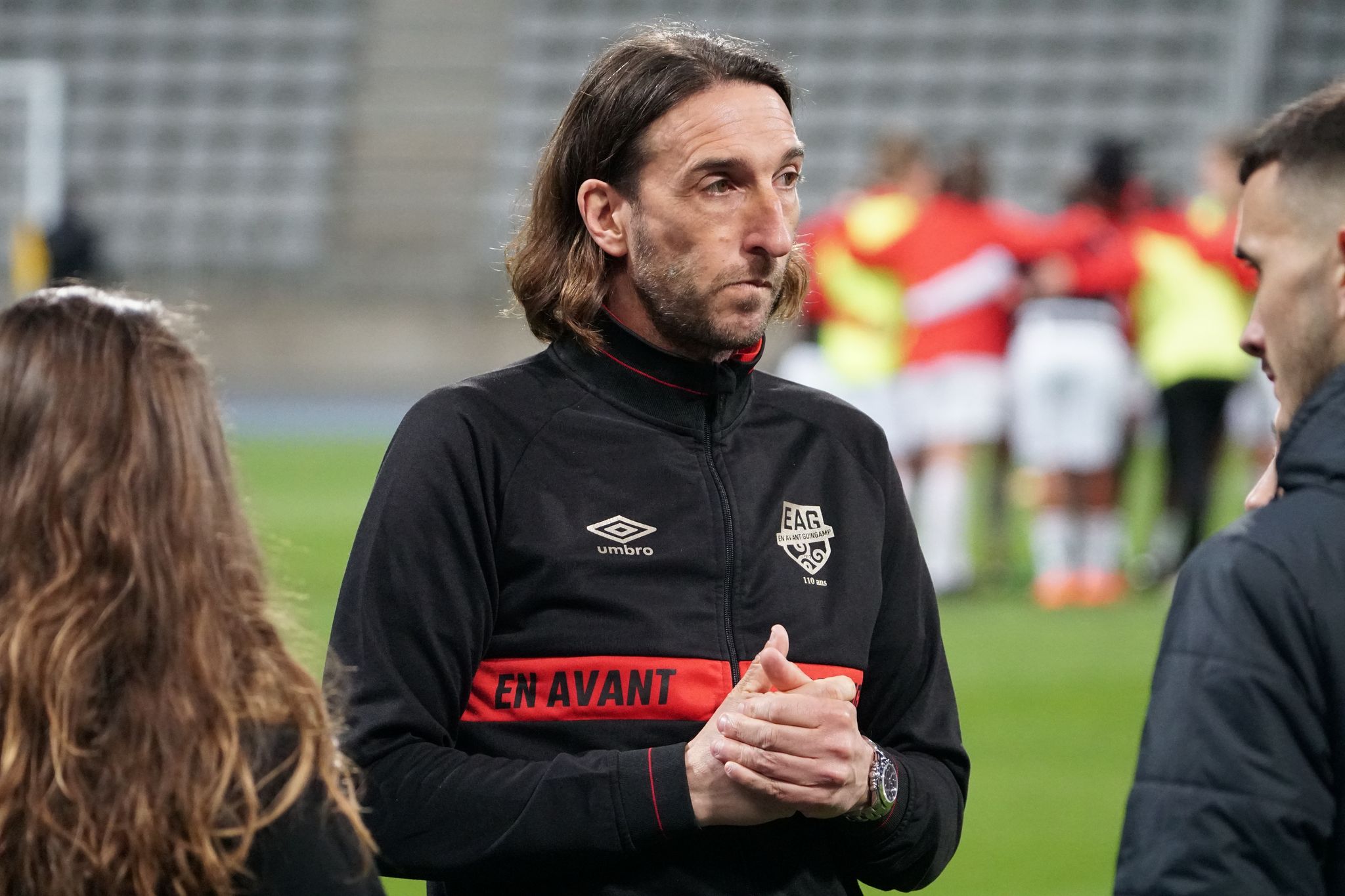Frédéric Biancalani lors du match face au Paris FC, où Hervé Renard était également présent le 31 mars dernier (photo footofeminin)