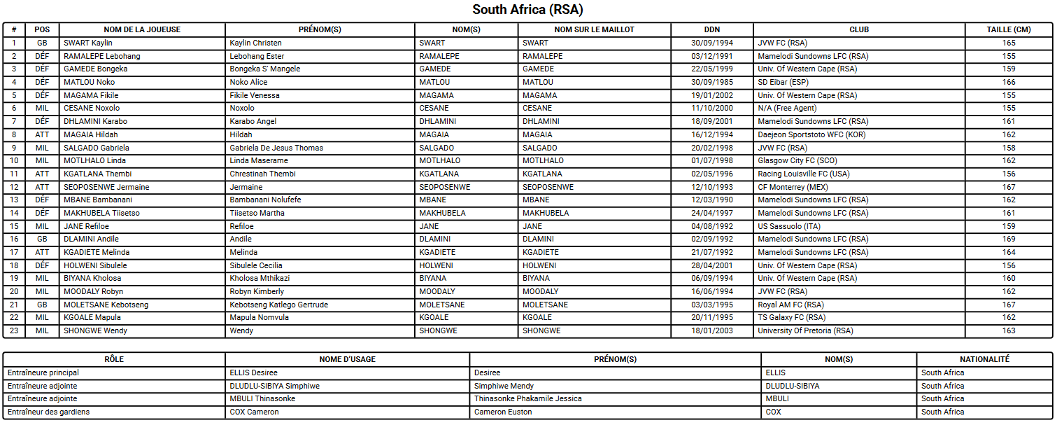 Coupe du Monde 2023 (G) - L'AFRIQUE DU SUD, championne d'AFRIQUE, tentera de faire mieux
