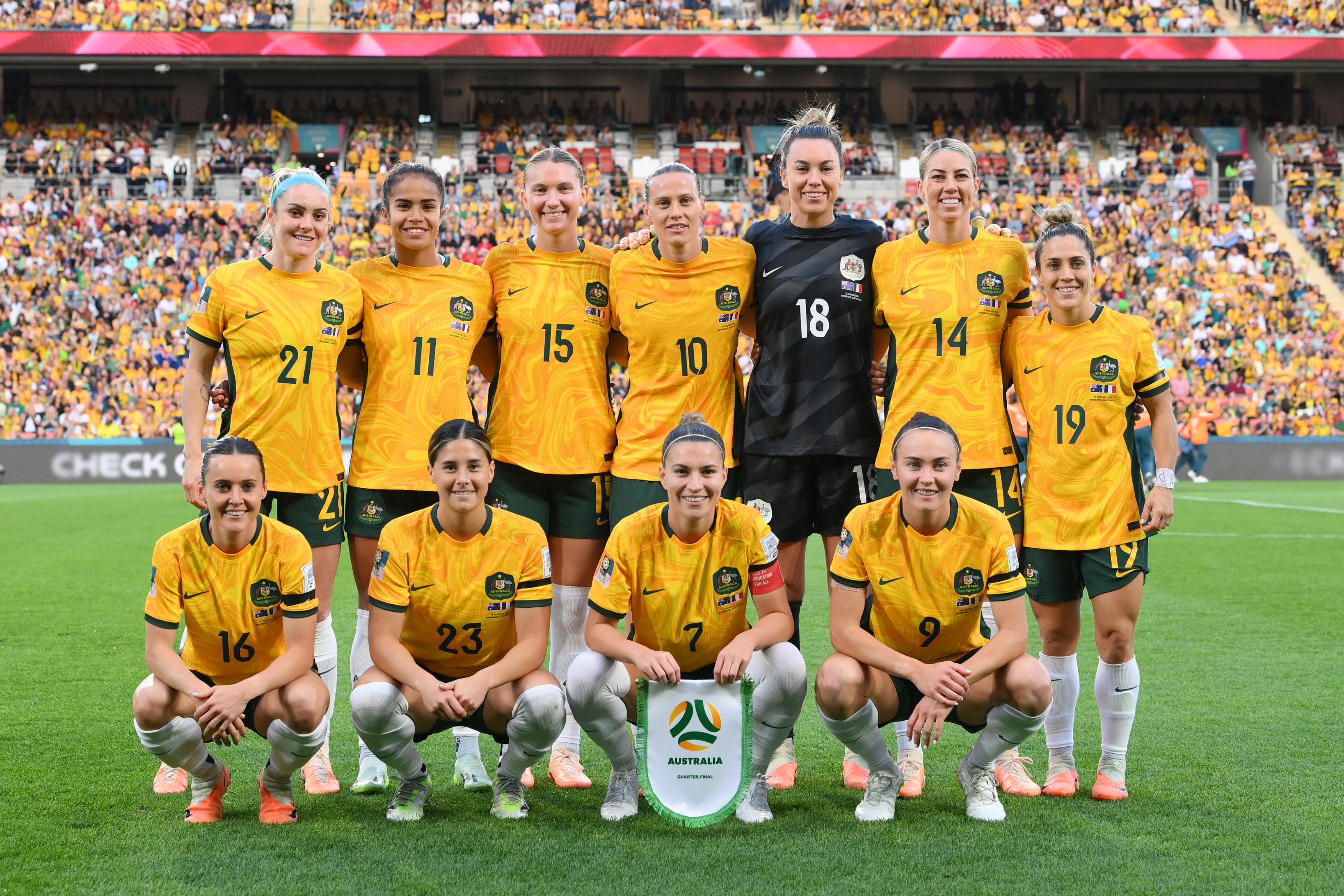 Le onze australien (photo TheMatildas)