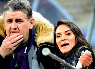 Louisa Necib en compagnie de Pierre Menes, samedi soir à Charléty (photo Le Progrès)