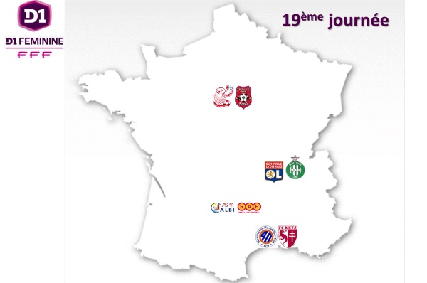 D1 (19e journée) - LYON repasse leader, ARRAS et ISSY relégués D1 (19e journée) - LYON repasse leader, ARRAS et ISSY relégués