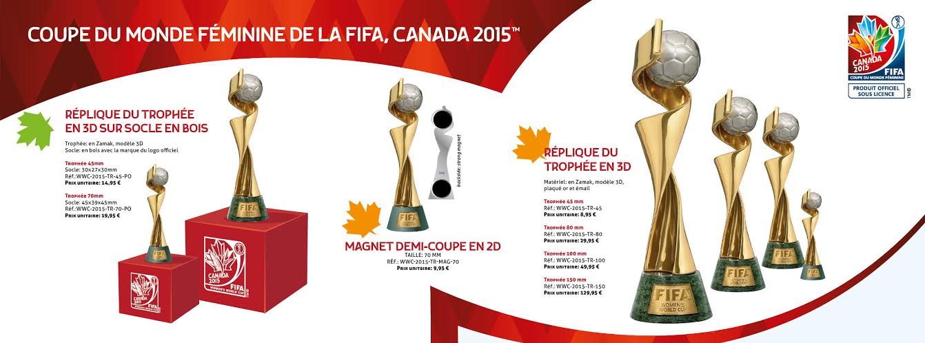 Réplique sous licence de la Coupe du Monde Féminine de la FIFA 150