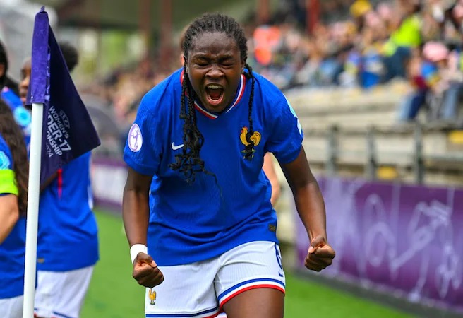 La rage d'Anaïs Ebayilin, buteuse (photo UEFA.com)