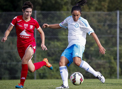 Les Nîmoises ont souffert face à l'OM de Brétigny (photo OM.net) Les Nîmoises ont souffert face à l'OM de Brétigny (photo OM.net)