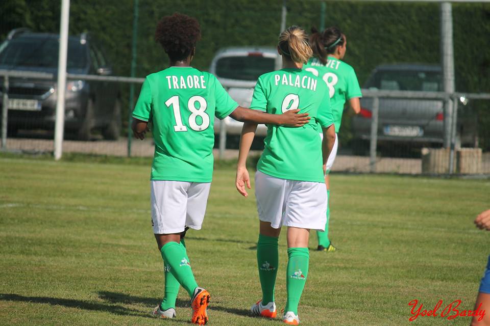 Traoré - Palacin, nouvelle attaque de l'ASSE (photo Yoël Bardy)