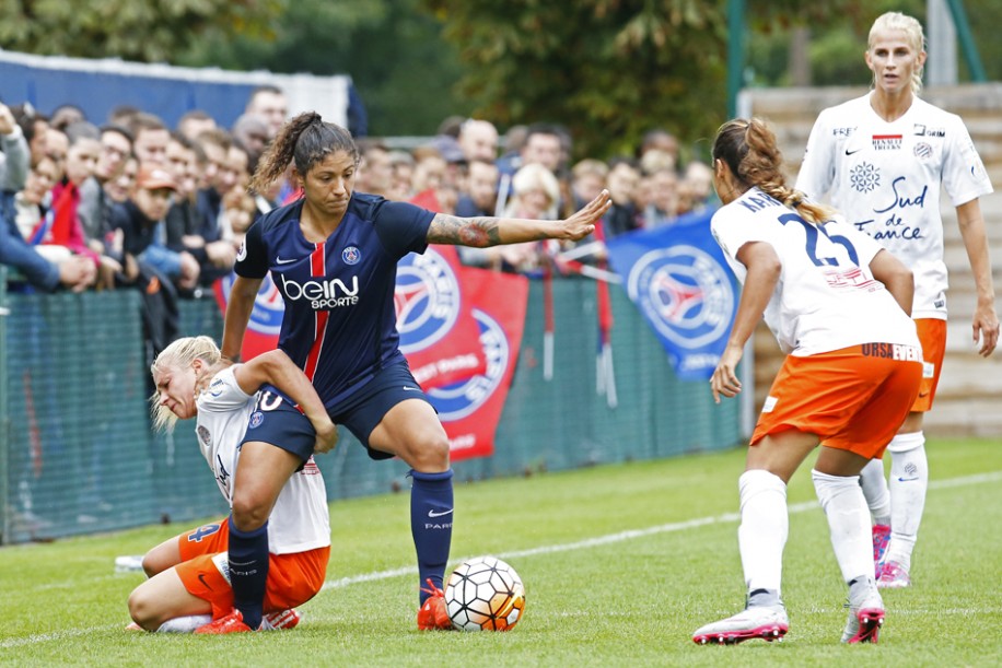 Cristiane n'a pas trouvé la faille face à Montpellier (photo PSG)