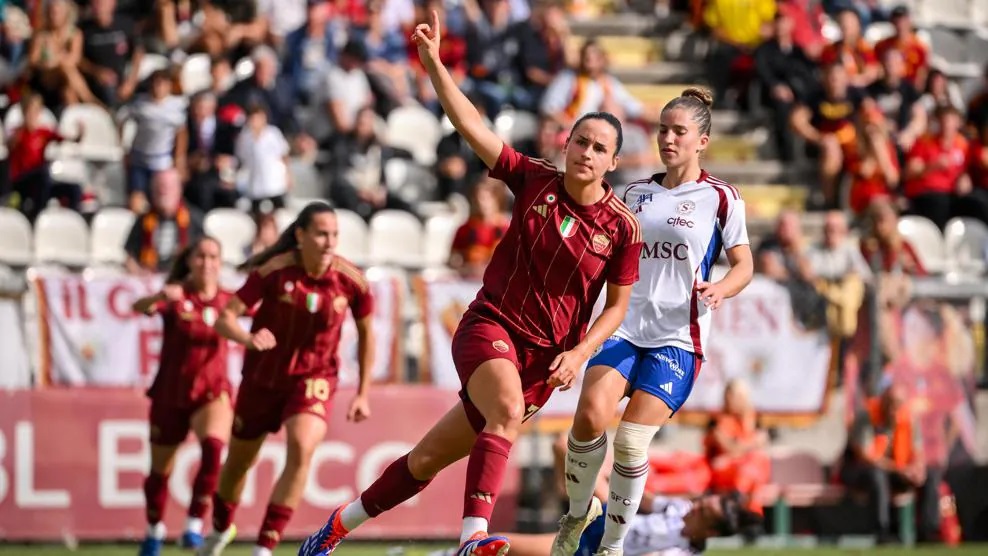 La Roma prend l'avantage face au Servette (photo UEFA via Getty) La Roma prend l'avantage face au Servette (photo UEFA via Getty)