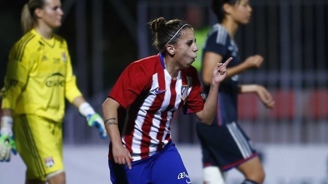Nagore Calderón a marqué le premier but à l'OL (photo Atlético)