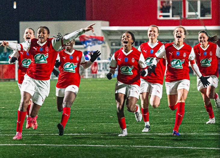 Les Rémoises en ébullition après avoir sorti Lyon (photo SDR) Les Rémoises en ébullition après avoir sorti Lyon (photo SDR)