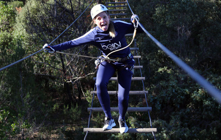 Erika lors du stage (photo PSG.fr)