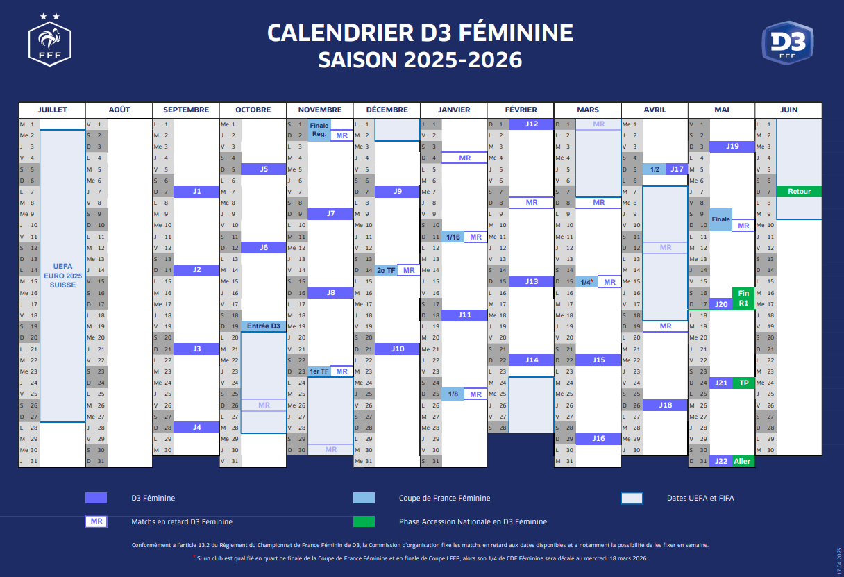 2025-2026 - Les calendriers des épreuves nationales validés 2025-2026 - Les calendriers des épreuves nationales validés