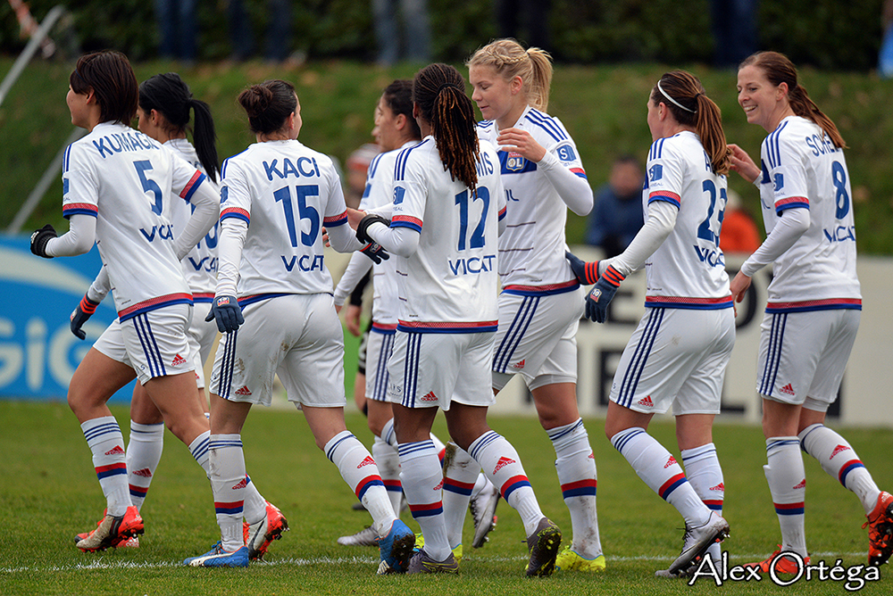Les Lyonnaises se sont partagées les buts avec huit buteuses différentes