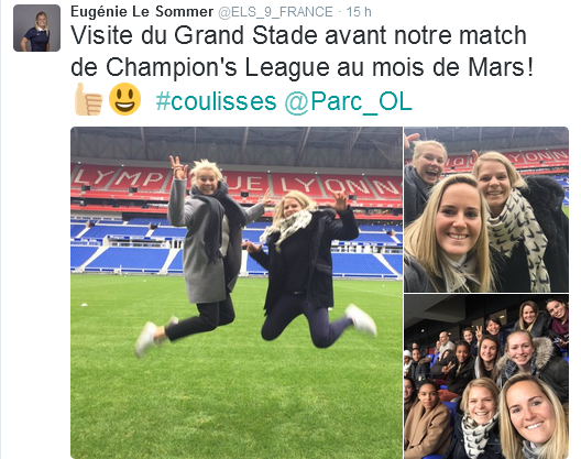 Tweet d'Eugénie Le Sommer Tweet d'Eugénie Le Sommer