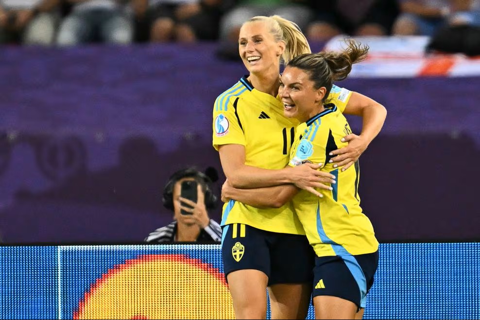 La Suède menait 2-0 à la pause (photo UEFA.com)