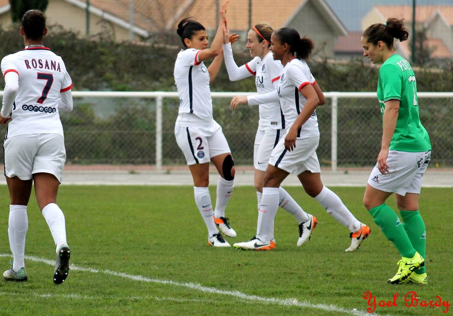 Dali, Delannoy et Delie, les trois buteuses de la rencontre (photo Yoël bardy/ASSE Féminines)