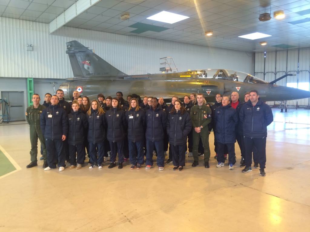 La sélection en visite à la base aérienne 133 de Nancy-Ochey (photo DR)