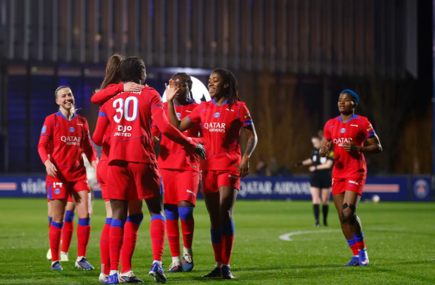 Les Parisiennes se sont imposées avec un triplé de Leuchter (photo PSG.fr)