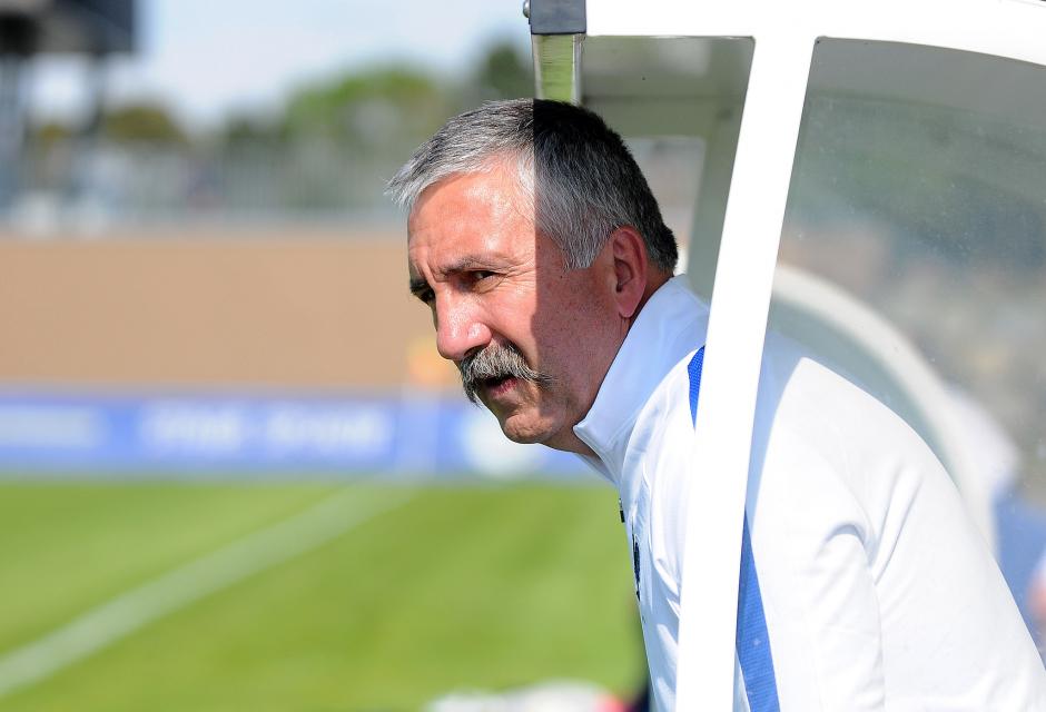 Gilles Eyquem, le sélectionneur, lors du stage à Ploufragan (photo P Le Brech/FFF)