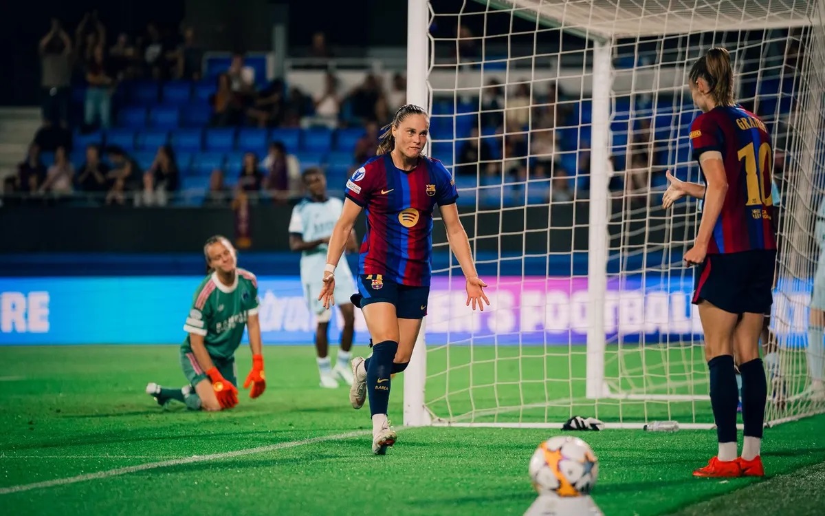 Ewa Pajor a frappé avec le Barça (photo FC Barcelone)