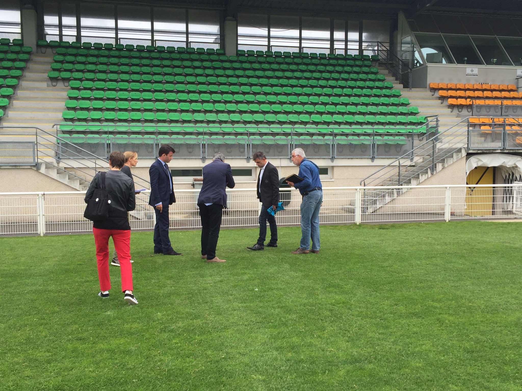 Visite du stade de Saint-Malo il y a une dizaine de jours (photo Ligue de Bretagne)