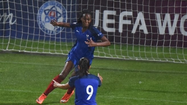 Katoto a inscrit le 2e but français face à l'Espagne (photo UEFA.com) Katoto a inscrit le 2e but français face à l'Espagne (photo UEFA.com)