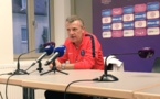 Patrice Lair lors de la conférence de presse (photo PSG)