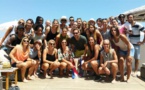 Les joueuses de l'OL ont posé en compagnie de Francesco Totti (twitter OL)