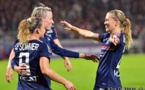 Joie lyonnaise avec Le Sommer, Rapinoe et Dickenmann (photo Alex Ortega)