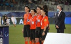 Coppola, 2e à gauche, et Soriano, 1re à droite, étaient arbitres de la finale de la Coupe de France féminine 2020