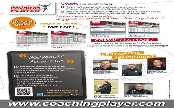 COACHING PLAYERS : le logiciel utile et pratique de tous les entraîneurs...