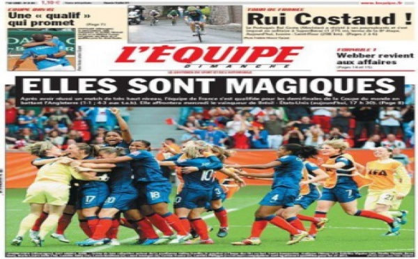 Des Bleues en une des journaux