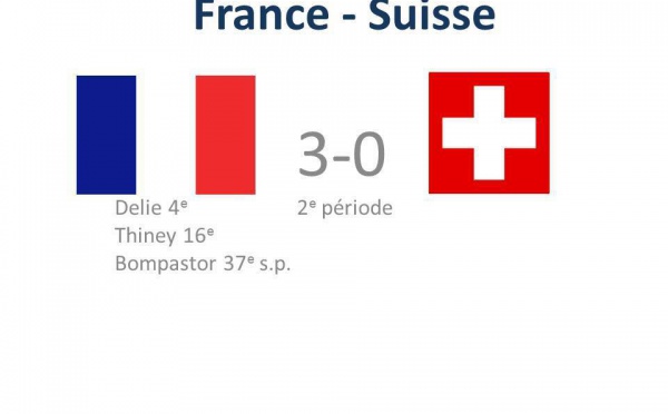 FRANCE - SUISSE : 3-0 (score final)