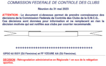 #D3F - GPSO92 ISSY et YZEURE relégués en Régional 1